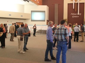 There was a large turnout at Calgary's Church of the Nazarene on Thursday for the second of two information sessions on the Springbank Off-Stream Reservoir project.