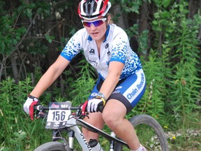 Greater Sudbury’s Crystal Sabel took first place at an Ontario Cup XC Mountain Bike Series event held in Naughton in 2012.Keith Dempsey/The Sudbury Star/Postmedia Network