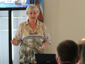 Lucille Frith, spokesperson for the North Eastern Ontario Rail Network (NEORN), held a raily rally at the McIntyre Community Centre on Tuesday in Timmins. She hopes people ask politicians for support to bring back a rail system in the north ahead of Election Day on June 7.