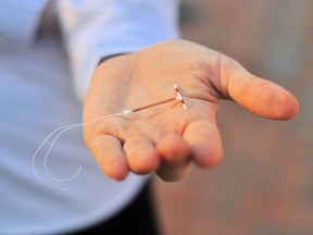 Known as IUDs or IUSs, the small and often T-shaped devices are placed inside the uterus and are more than 99 per cent effective in preventing pregnancy. Getty Images