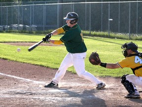 The highlight of the Doc Plotsky Memorial Baseball Tournament is expected to be the Midget Showcase Game (pictured from last year) featuring the Midget AAA Sherwood Park Athletics against St. Albert on Saturday. Shane Jones/News Staff