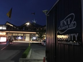 Ironically named TNT Security is prominent at Stratford Festival after a bomb scare forced cancellation of the 2018 season's opening night. (Contributed by Dariusz Korbiel)