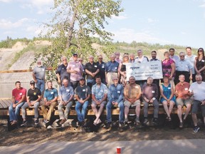 To celebrate the construction of the boardwalk at the Lions Campground, the Devon Lions Club hosted a BBQ night and cheque presentation on Friday, May 25. Members of Devon Town Council and Mayor Ray Ralph presented a cheque for $17,000 in support of the boardwalk project.