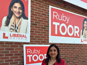 Ruby Toor is the Liberal candidate in Brantford-Brant in the June 7 Ontario election. (Michael-Allan Marion/The Expositor)