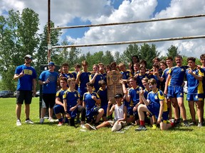 BCI defeated NPC 12-5 on Thursday to win the CWOSSA midget boys rugby championship on the George Jones Fields at the Harlequins Grounds. (Expositor Staff)