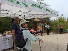 About 50 naturalists and nature lovers attended the unveiling of a wheelchair accessible boardwalk at Petrel Point Nature Reserve in South Bruce Peninsula, May 26. Photo by Zoe Kessler/Wiarton Echo