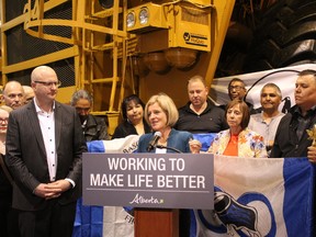 Premier Rachel Notley gives a speech at the Oil Sands Discovery Centre on Thursday, May 31, 2018. Laura Beamish/Fort McMurray Today/Postmedia Network