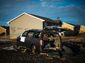 An abandoned van rests in the Northern Ontario First Nations reserve of Attawapiskat in this file. First Nations are doomed to continuing poverty unless Northern Ontario can develop its economy, Stan Sudol writes. THE CANADIAN PRESS/Nathan Denette