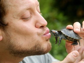 Pavel Lubanwski, 30, recently brought his beloved turtle "Bowser" back to life by performing mouth-to-mouth resuscitation. Julie Oliver / Postmedia