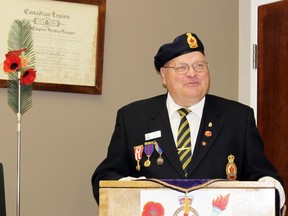 Dale Bast was sworn in as president of Royal Canadian Legion Branch 8 on Sunday, June 3,2018 in Stratford, Ont. Terry Bridge/Stratford Beacon Herald/Postmedia Network