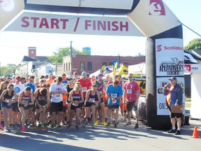 A record crowd of 824 participants took part in the 30th annual Rotary Huron Shore Run June 2 in Southampton that raised $74,500 (gross) for the Saugeen Memorial Hospital Foundation, Rotary Clubs of Port Elgin and Southampton, and the Saugeen Shores Track & Field Club. Frances Learment/Shoreline Beacon