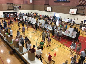 More than 150 students took part in the Invention Convention at F. R. Haythorne Junior High School on May 28.

Photo Supplied