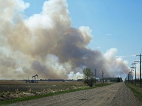 A fire ban implemented as wildfires raged in northern Strathcona County (pictured) has been lifted as a result of rainfall and cooler temperatures.

Jeff Labine/Postmedia Network