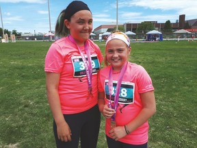 Photo supplied
Ashley Burt and Anabelle Ropp took part in the Girls Run Sudbury 2.5-km race at Laurentian University on Sunday, June 3.