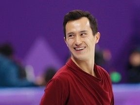 Patrick Chan of Canada during warm-up before his performance in the figure skating men's free skate in Gangneung, South Korea, at the 2018 Winter Olympics in February. (POSTMEDIA NETWORK)