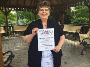 Jan Ropp is organizer of the Woodstock Walk for Lupus Ontario. The walk takes place Saturday, June 9 with registration at 10 a.m. HEATHER RIVERS/SENTINEL-REVIEW