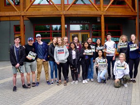 Youth Community Helpers from Banff schools complete their training at Town Hall and receive their certificates June 1, 2018. Maureen McEwan/Crag & Canyon