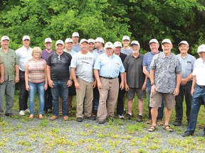 Photo by KEVIN McSHEFFREY/THE STANDARD
A total of 25 veterinarians from across the province attended the 39th Algoma Academy Veterinary Fishing Conference at Frontier Lodge last weekend. They were joined for the photo by staff members at the Elliot Lake Veterinary Hospital.
