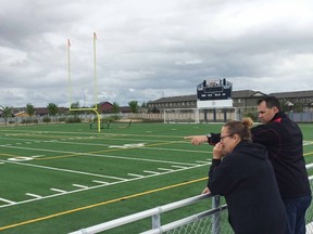 On June 1, members of the Fort Saskatchewan Arsenal soccer club toured the brand new Taurus Field with Dow Centennial Centre manager Kelly Amer.