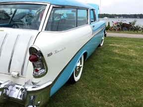 Almost every community in Ontario will be staging at least one old car show this summer. This 1956 Chevrolet Nomad, owned by Rick Moyer of Point Edward, was on display at the Optimist Club’s annual old car show held at Port Lambton in June 2017. Travel column Bob Boughner notes there are several cars shows being held in Ontario’s cottage country over the next few months. (Peter Epp/Postmedia Network)