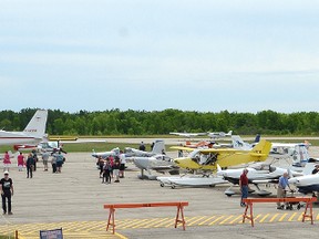 The apron at the Wiarton Keppel International Airport was lined with aircraft for the Air and Auto Extravaganza on Saturday. (Rob Gowan The Sun Times)