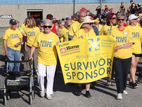 Organizers said some of the bravest people you will ever meet took part in the Survivor Lap (above) at the ninth annual Prince Edward County Relay for Life Friday at the Picton Fairgrounds.