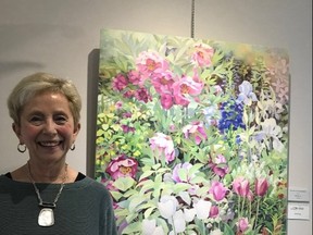 Jane Hunter took first prize at Gallery in the Grove's FLORA exhibition with her painting  For the Love of Gardens.
Handout/Sarnia This Week