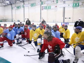 The Woodstock Navy Vets held their rookie camp June 1 to 3 at Southwood arena to scout for new players for the 2018-19 Provincial Junior Hockey League season. (Scott Knox/Special to the Sentinel-Review)