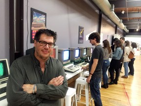 Syd Bolton, founder of the Personal Computer Museum in Brantford, is shown at an exhibit last year of interactive computers, games and art at THEMUSEUM in Kitchener. Mr. Bolton died Monday at age 46. (Submitted Photo)