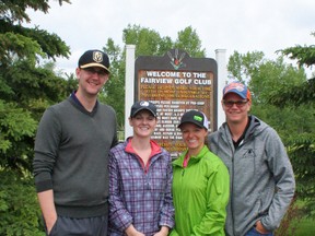 Andrew and Tamara Szmata, Amie and Lance Schultz, teamed up to win the Good For Kids Golf Tournament with a score of 61.