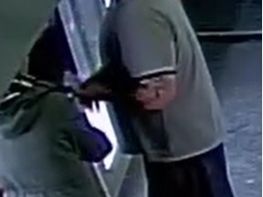 Timmins Police supplied photos of suspects connected to theft of money from a local laundry business.