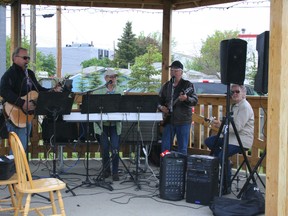 Vic and the Chicks performing at Music in the Park in Hemstock Park in downtown Fairview the afternoon of June 9.