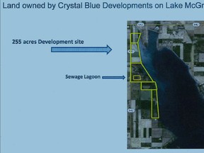 Crystal Blue Developments wants to build a 116-lot bareland condominium subdivision by the northwest shore of McGregor Lake. Crystal Blue Developments graphic