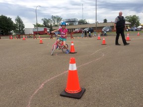 Lots of Fort kids got a free bike tune up from Winner’s Way and learned the rules of the road on June 9 as part of the RCMP’s bike rodeo at Families First.