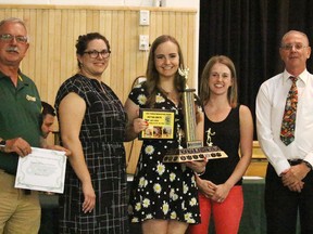 This year’s Sting Female Athlete of the Year was presented to basketball, volleyball and rugby athlete Payton Smith and the Male Athlete of the Year went to Parker Cullum, runningback for the Sting’s football team and basketball player.