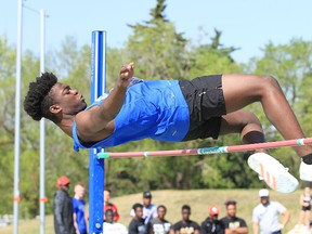 Ardrossan's Keon Nurse won silver in the junior men's high jump at the high school track and field provincials in Red Deer. Photo Supplied