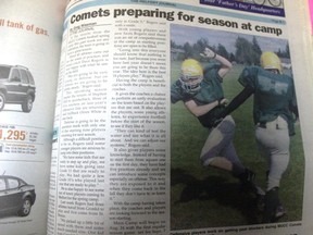 This week’s Throwback Thursday goes back to 2007 and the Melfort Comets’ football team hosting their Spring Camp, which is coming up this weekend this year.
Comets’ coach Dave Rogers was excited about the upcoming season. Rogers pointed to the return of quarterback Stephen Hill and running back Orren White. The team also had players coming from both Gronlid and St. Brieux.