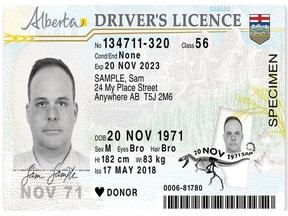 The Alberta government announced Wednesday that all driver's licenses and identification cards will be redesigned to help protect against counterfeiting and ID theft.