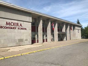Intelligencer File Photo
Local school board officials do not have a clear picture on how much larger Moira Secondary School will be once its conversion to Eastside Secondary School is completed. Tendering processes for the work are expected to begin next year.