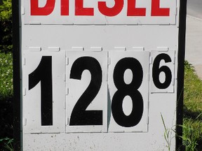 Diesel prices in the Greater Toronto Area have been 30 to 35 cents a litre higher in recent weeks than they were in June of 2017 due to a shortage in that part of the province. However, diesel fuel is in ample supply in the local area with prices per litre comparable to what motorists are paying for regular grades of gasoline. MONTE SONNENBERG / SIMCOE REFORMER