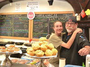Sean and Sandra Hazuda, the owners of Hick’s Café in Mitchell, announced last week they would be giving away any leftover baked goods and soup after they close each day to people in need. (Galen Simmons/The Beacon Herald/Postmedia Network)
