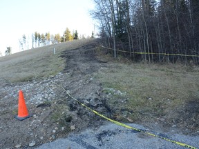 The Highway 43 stairs near Memorial Point were removed late 2017 (Peter Shokeir | Whitecourt Star).