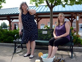 Jonathan Ludlow/The Intelligencer
VIQ will be holding its 18th annual Ladies Golf Tournament and Spa Day on July 5 in Trenton. Brenda Snider, left, and Tracey Legault-Davis from VIQ say that funding raised during the day will go toward different programs run in the community.