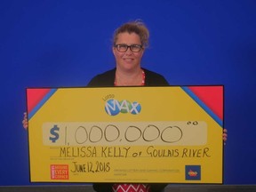 Melissa Kelly won $1 million playing Lotto Max. The Goulais River resident was the sole winner of a Maxmillions prize.