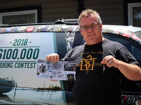 Norm Price, founder of The Original Bottle Cap Lure Company, stopped by this week to bait Saultites with his Canada-wide fishing contest promising $100,000 to the winner.