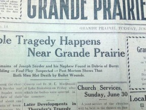 The 1918 murder of six men in Grande Prairie remains the biggest unsolved mass murder in Alberta's history.