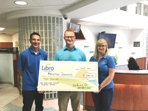 Sarnia's Keaton Jennings was the recipient of Libro Credit Union's annual Student Award this year. The Great Lakes Secondary School student will be attending McMaster University in the fall.
Handout/Sarnia This Week