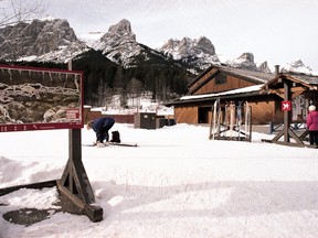 The Nordic Centre in Canmore was built for the cross country skiing events for the 1988 Winter Olympics. in Canmore.