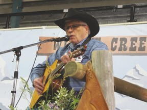 Perry Jacobson from High River performs at the Stavely Arena on Friday during the Willow Creek Cowboy Gathering. Ian Gustafson Nanton News