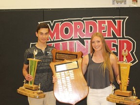 Athletes of the year, Erick Buchsmann and Makenzie McCallum.